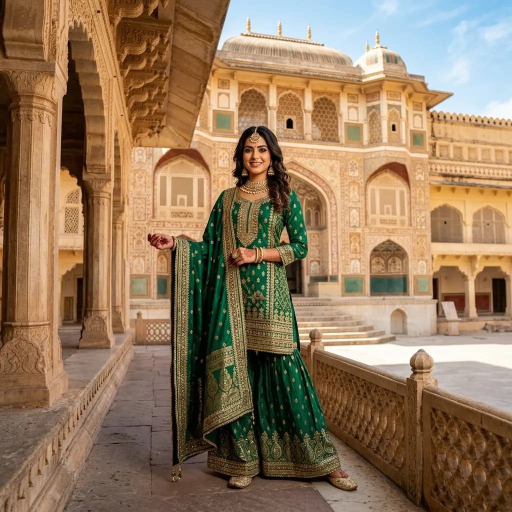 Batik Party Wear Suit for Women lookbook photo