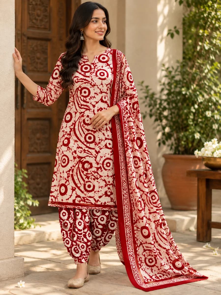 Red All Over Batik Prints for Women
